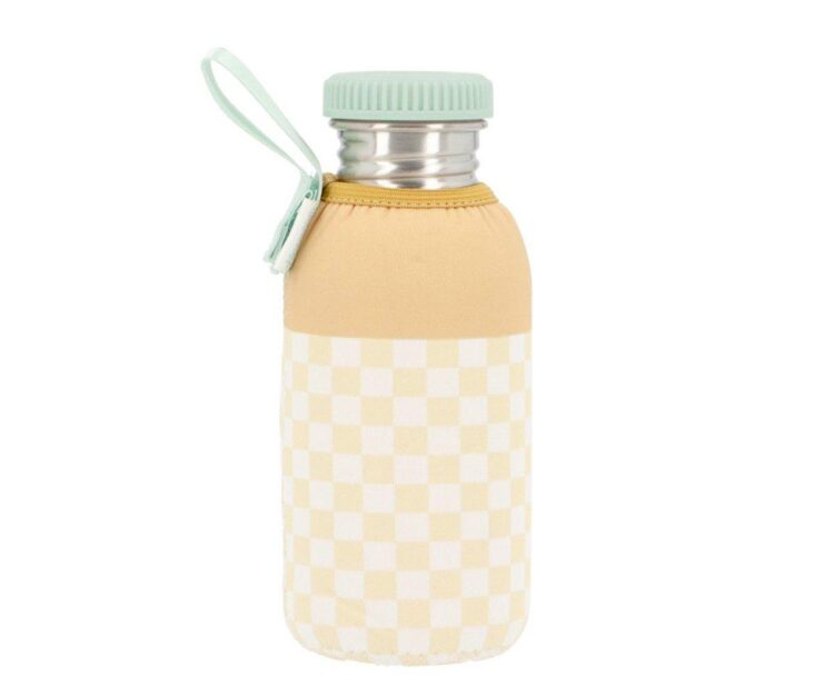 Botella Acero con Funda Stripes Yellow Chess Personalizable 500ml
