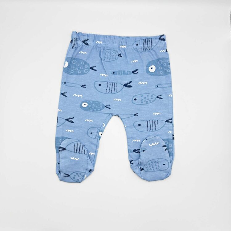 Conjunto polaina Fish azul y blanco - Imagen 3