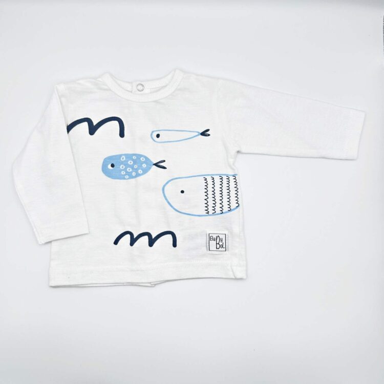 Conjunto polaina Fish azul y blanco - Imagen 2