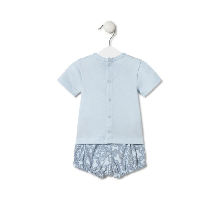 Conjunto bebé Camisa +Pololo KaosP Celeste Tous - Imagen 2