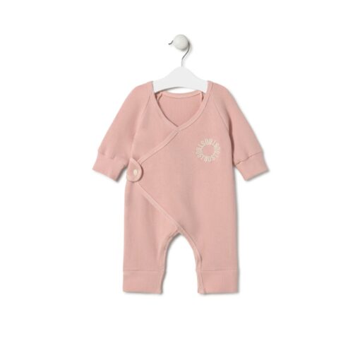 Pelele cruzado de bebé Rosa TOUS