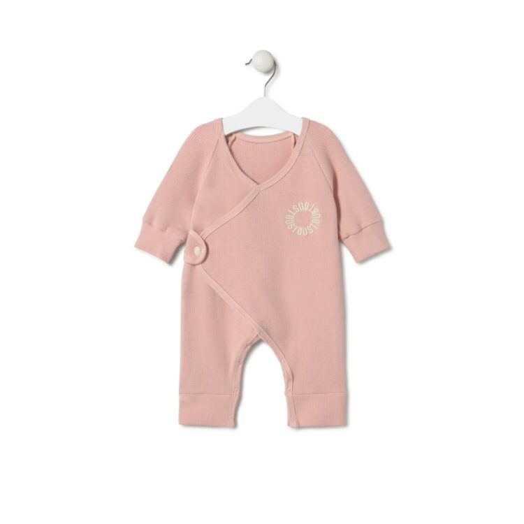 Pelele cruzado de bebé Rosa TOUS